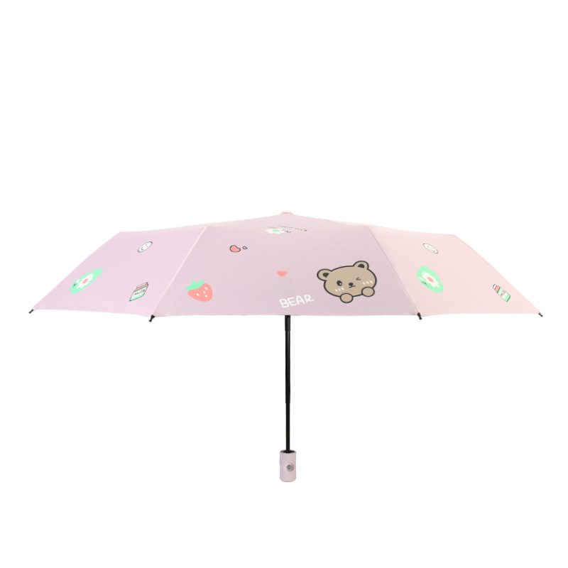 三折黑胶8骨两用晴雨伞 ins清新可爱防晒遮阳伞 工厂雨伞厂家批发