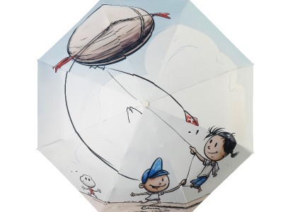 全自动遮阳伞晴雨两用童年快乐双龙