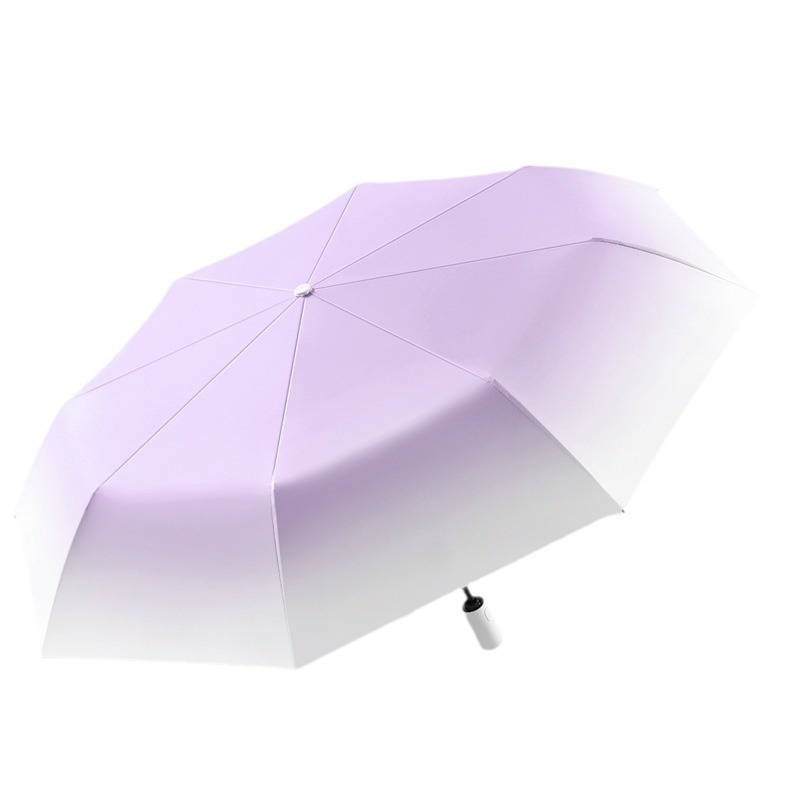 批发自动渐变色晴雨伞女太阳伞防晒防紫外线两用黑胶男遮阳伞雨伞
