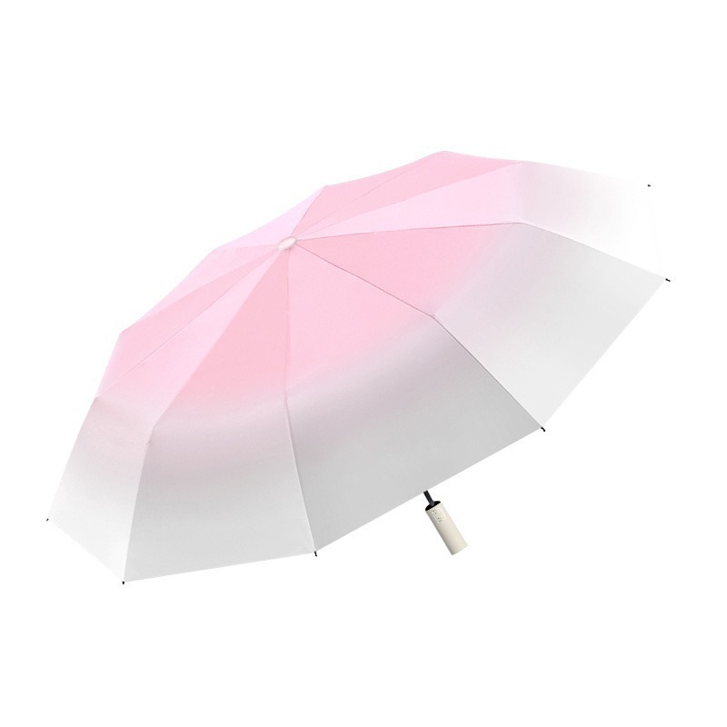 渐变色雨伞20骨大号自动晴雨伞高颜值学生ins防紫外线折叠伞定制