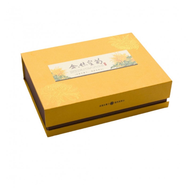 翻盖磁吸保健茶礼盒菊花金银花包装盒玫瑰花莲花茶礼品盒