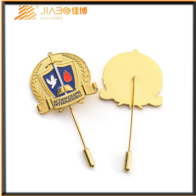 厂家金属奖章定 制合金立体胸章公司年会烤漆徽章胸针制 作