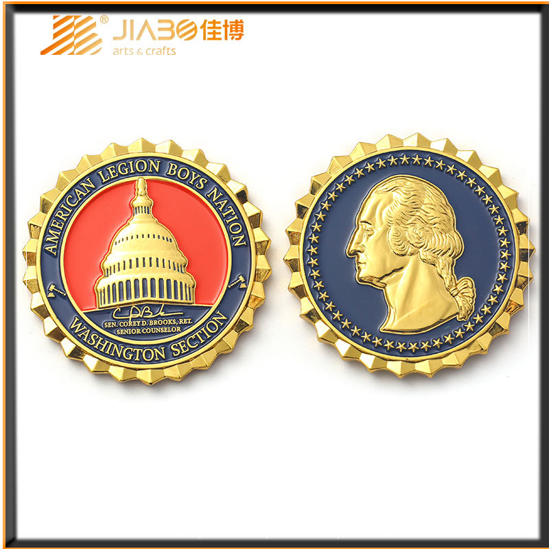 公司周年纯金银纪念币定 制优秀员工纪念章烤漆浮雕镀金银币定 制