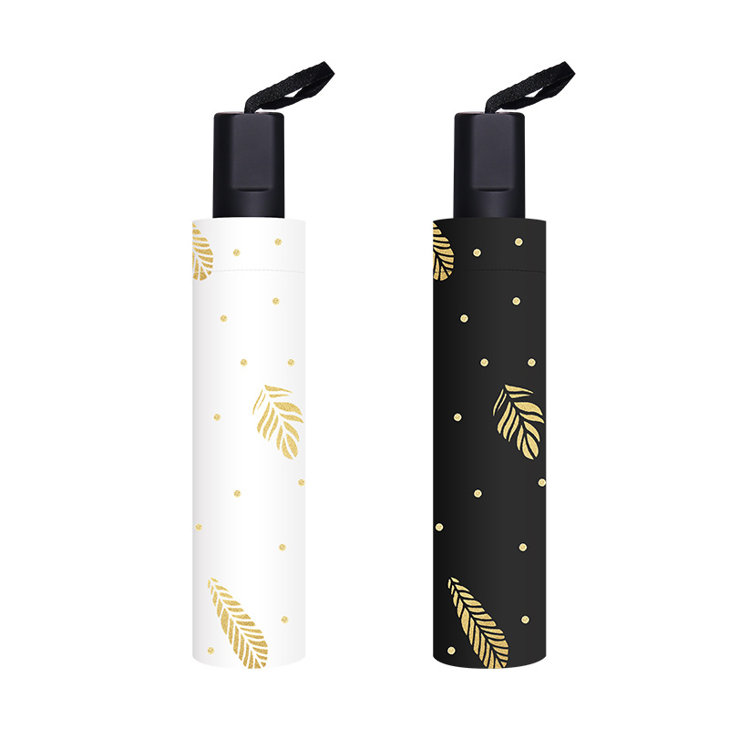 黑胶遮阳防晒小黑伞折叠晴雨伞两用三折创意太阳伞印刷logo定 制