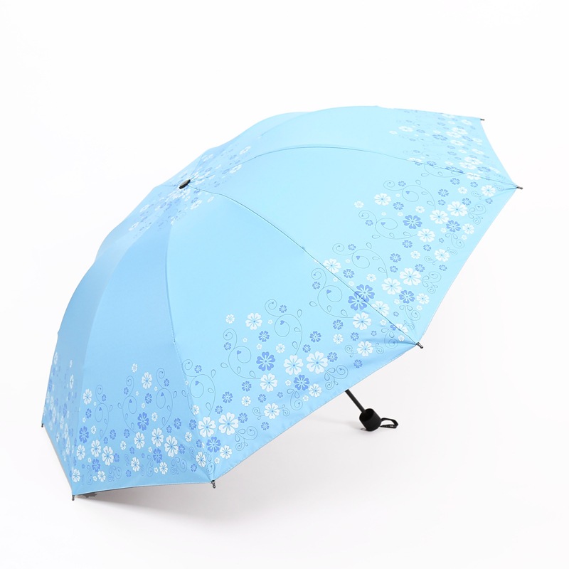 加固大号三折遮阳伞定 制广告伞厂家直供十骨手动雨伞花朵折叠伞