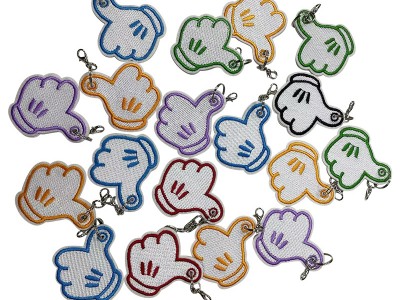 厂家批发刺绣DIY钥匙扣挂件创意刺绣