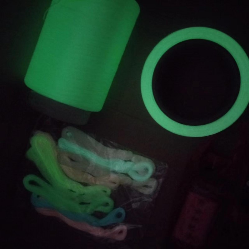 丙纶夜光纱300D600D840D各规格丙纶夜光纱高亮绳绳用夜光纱织带夜