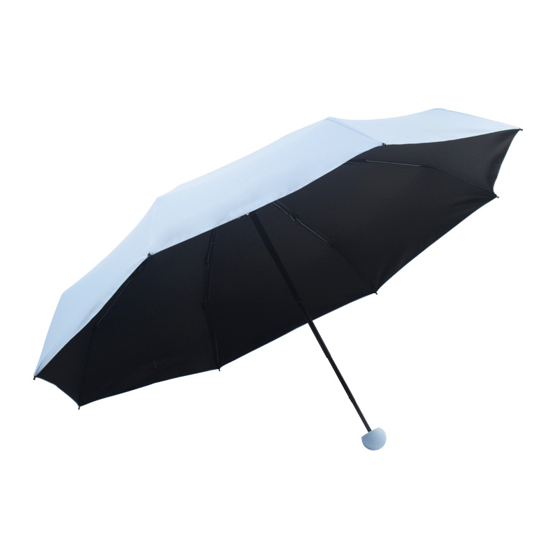 纯色雨伞折叠伞高级感遮阳太阳伞防晒防紫外线晴雨两用五折胶囊伞