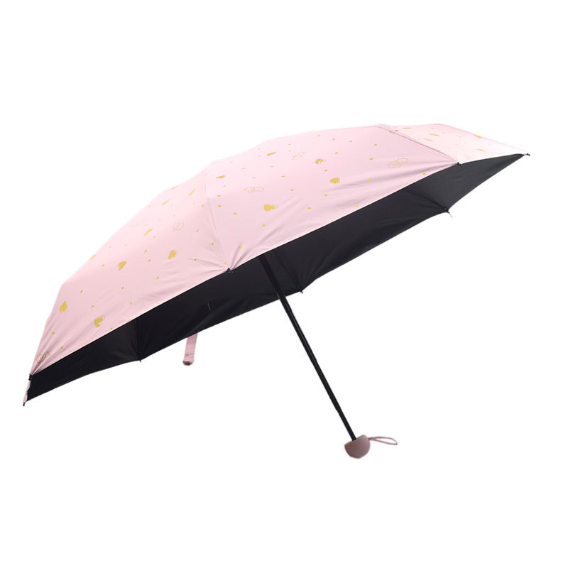 小巧便携防晒伞五折超轻迷你口袋高颜值雨伞晴雨两用学生女太阳伞