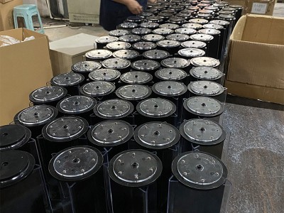 三面旋转透明亚克力台卡展厅前台立
