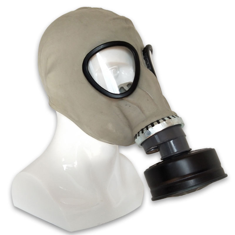 MF1A鬼脸呼吸器面具 橡胶自吸式全面罩防毒面具配导管滤毒罐MF301