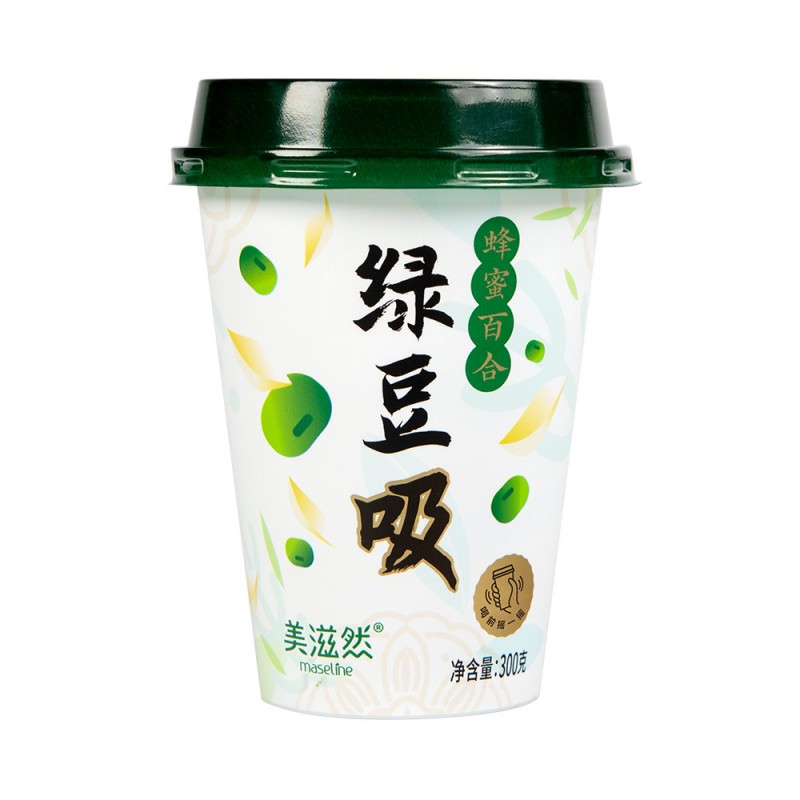 绿豆汤美滋然绿豆吸蜂蜜百合绿豆沙夏季饮品