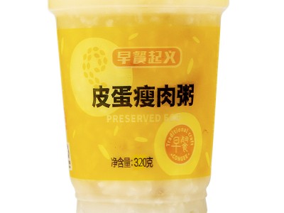 皮蛋瘦肉粥早餐起义杯装粥早餐粥便