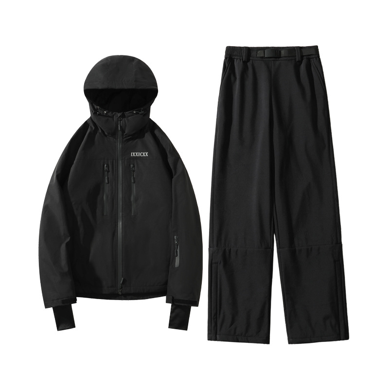 24冬季滑雪服套装滑雪衣防水登山服男中性风加绒大码滑雪服套装