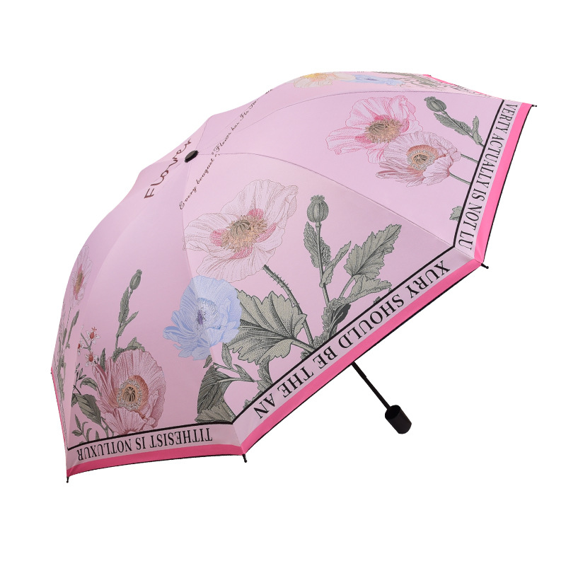 顶旺三折叠太阳伞晴雨两用高颜值有图案创意数码满版防晒雨伞批发