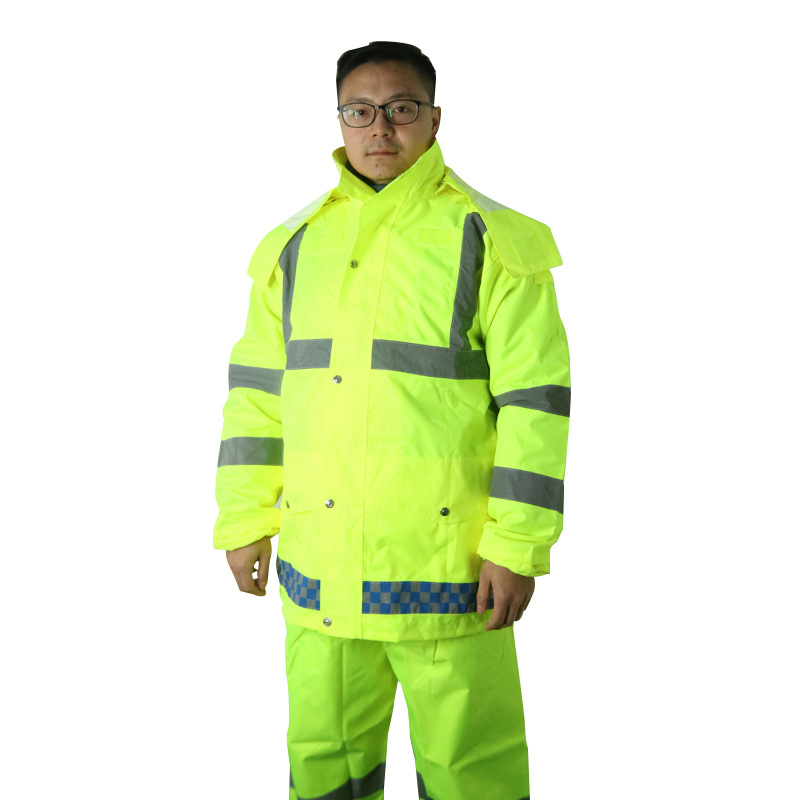 交通执勤雨衣雨裤套装全身防暴雨衣分体户外反光雨衣环卫服