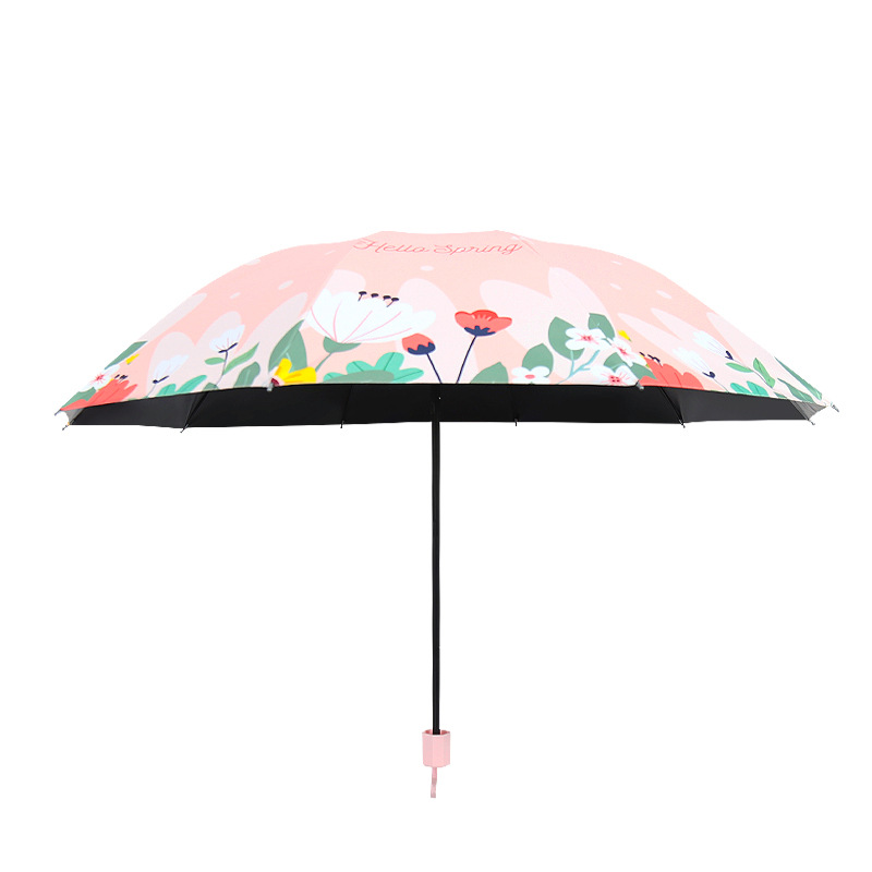 十骨百花仙子太阳伞美人鱼雨伞晴雨伞学生雨伞手动印花伞厂家批发