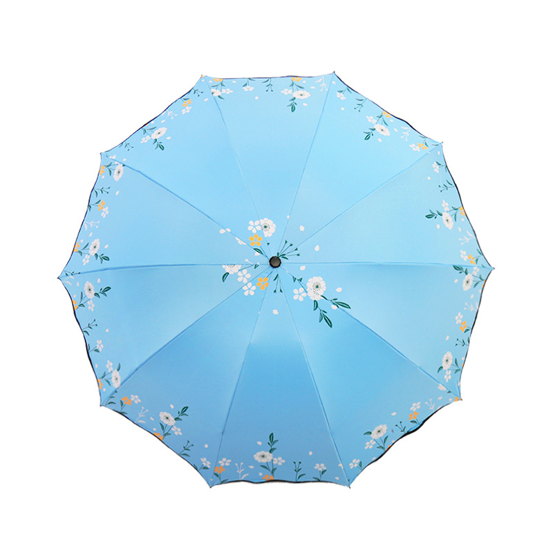 大量批发折叠伞晴雨两用伞黑胶手动防晒太阳伞定制广告印logo图案