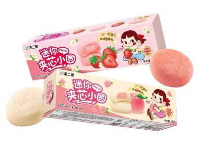 不二家迷你夹心小圆66g软式糕点夹芯