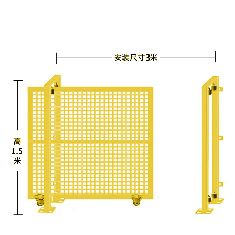 定制车间专用围栏安全防护小区移动交通锌钢护栏机器人车间隔离网