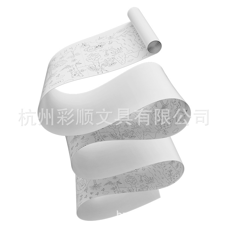 儿童画纸10米不重复画卷填色涂色丛林城市主题场景超长巨幅涂鸦