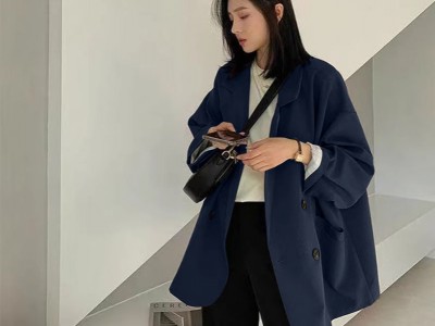 高级感咖色西装外套女2025年春秋新