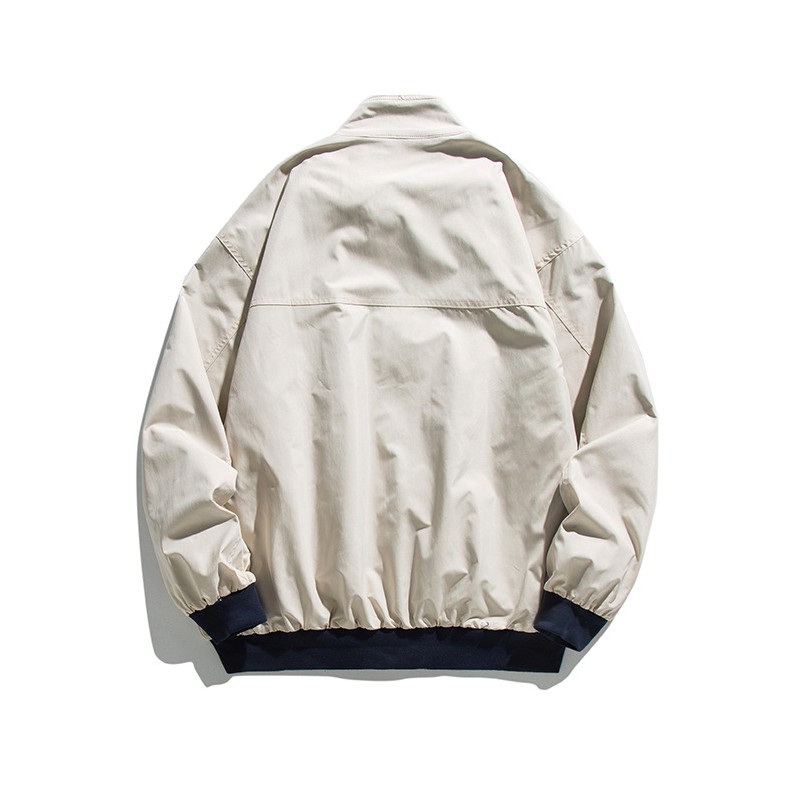 森波服饰2022春季新品日系工装口袋拼色立领夹克男女同款OT-2053B