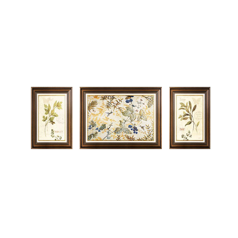 美式客厅装饰画欧式复古沙发背景墙壁画简美三联乡村田园挂画油画