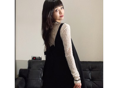 设计师女装 黑色天使背心裙羊毛双面