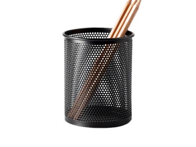 钢铁笔筒定制LOGO圆形金属印字奖品
