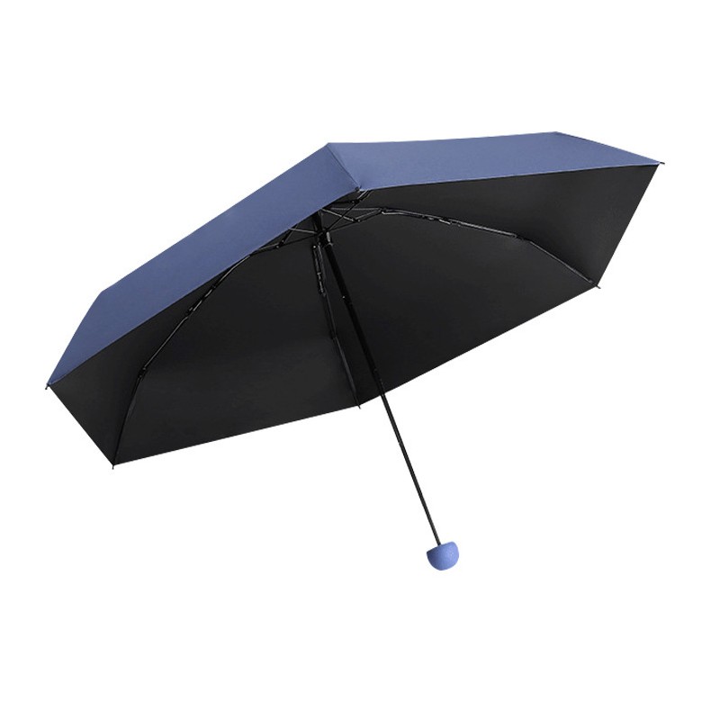 五折胶囊伞小巧便携纯色遮阳伞女晴雨两用太阳伞防晒防紫外线雨伞