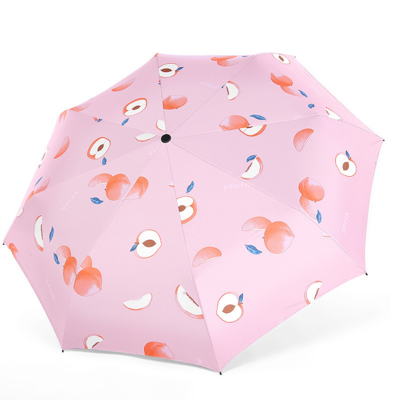 水果雨伞自动伞批发印刷logo女高级感晴雨两用遮阳伞卡通伞遮阳伞