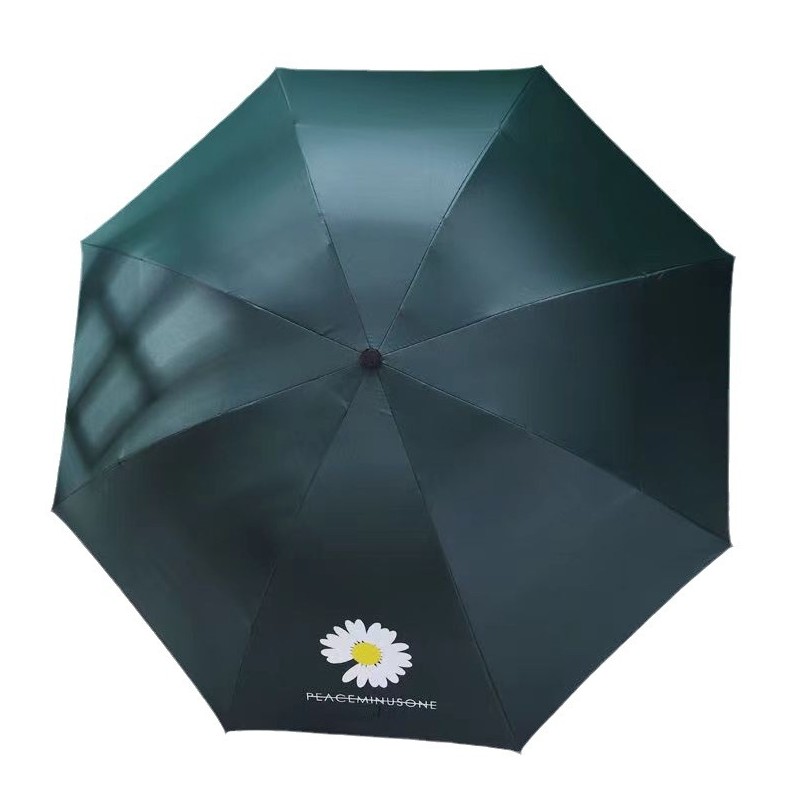 雨伞批发手动小雏菊伞卡通晴雨两用遮阳全自动折叠太阳伞黑胶防晒