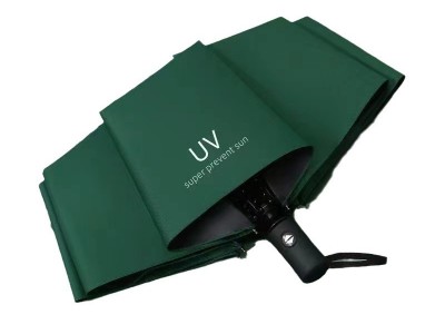 UV自动雨伞定LOGO广告伞折叠三折晴