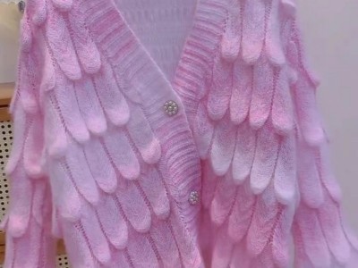 慵懒风渐变针织开衫女秋冬新款宽松
