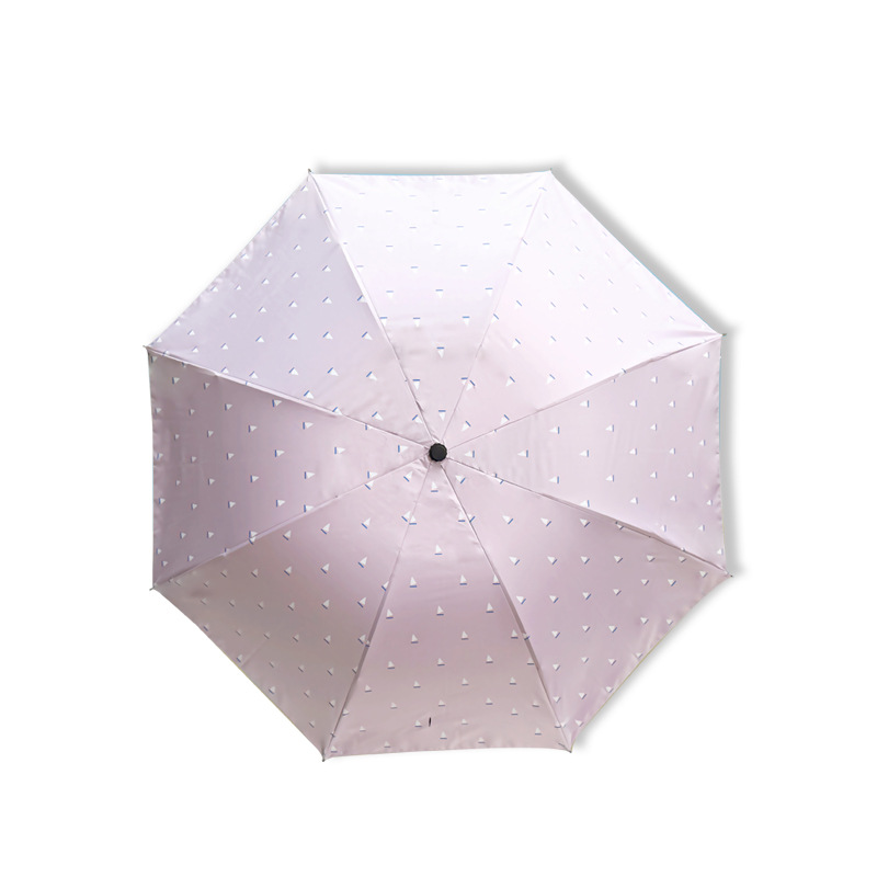 小船印花伞简约手动卡通黑胶遮阳伞防紫外线晴雨两用太阳伞雨伞