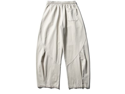森波服饰2024秋日系纯色褶皱伞兵工