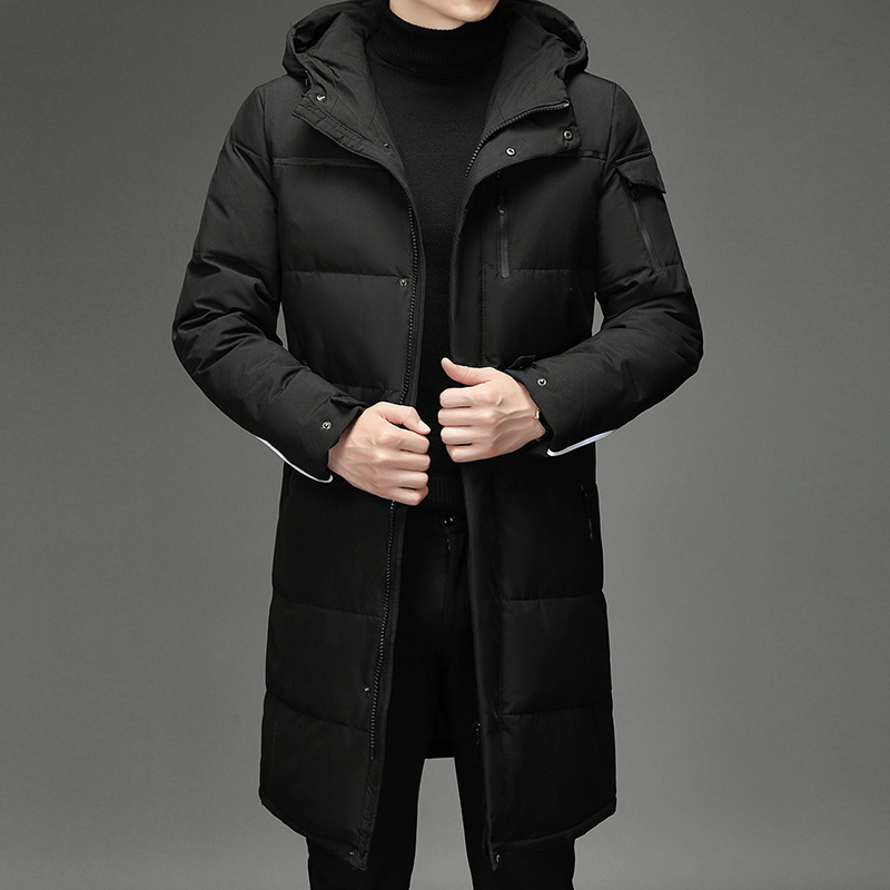 2025户外羽绒棉服男外套新款工作服装爸爸装长款过膝加厚一件代发