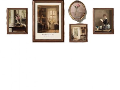一件代发法式挂画美式复古装饰画客