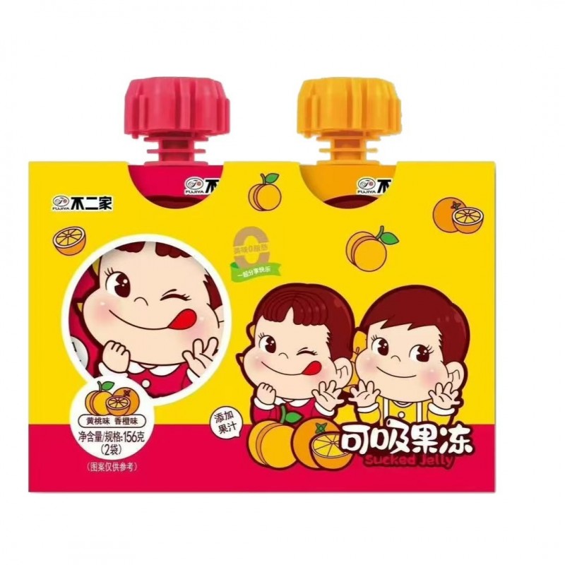 不二家吸吸果冻156g2枚装满月伴手礼生日礼物零食喜糖批发儿童