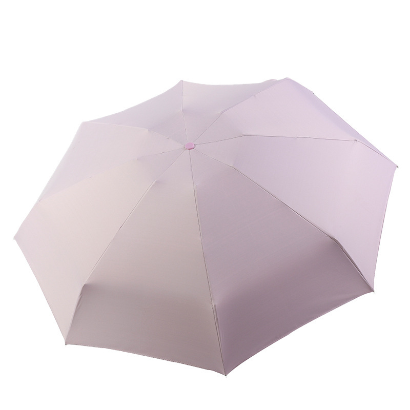 五折太阳伞女防晒防紫外线遮阳伞小清新雨伞黑胶晴雨两用折叠伞