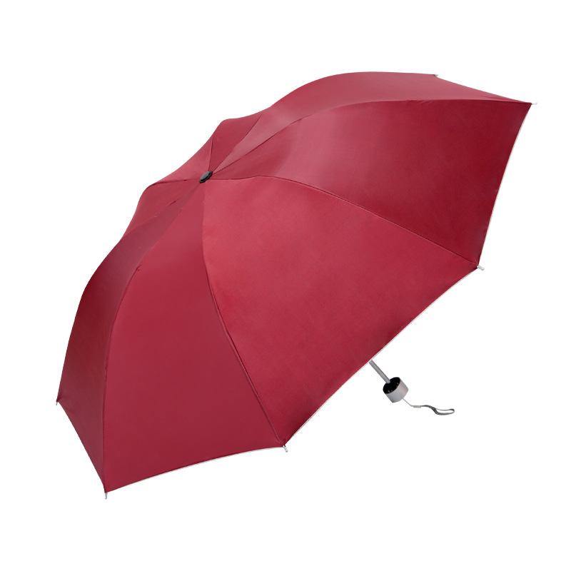 八骨银胶伞清货雨伞三折超轻晴雨两用伞 大量批发广告伞 印刷LOGO