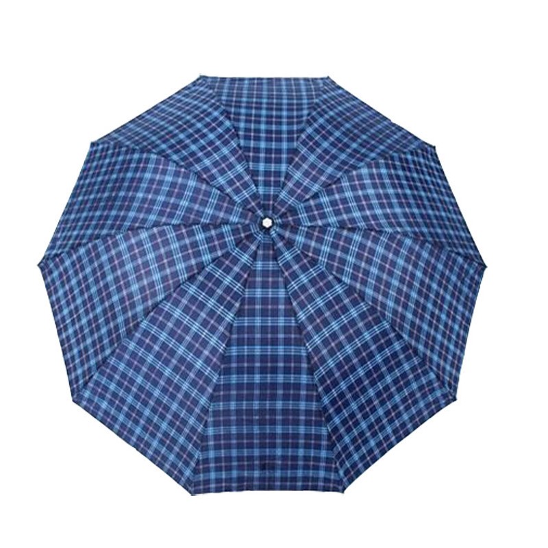 三人双人单人格子三折伞加固折叠晴雨伞大号小号男女士雨伞