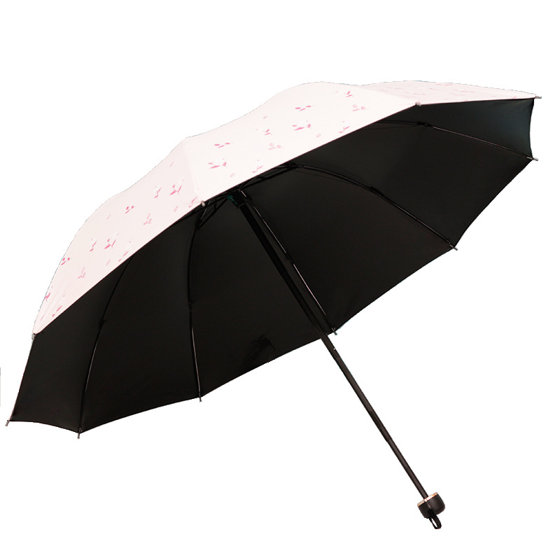 双人加大号加固遮阳伞晴雨伞两用女结实抗风折叠防晒黑胶防紫外线