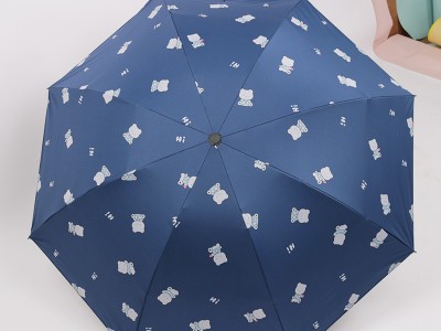 佳苹伞包邮卡通小熊黑胶晴雨两用太