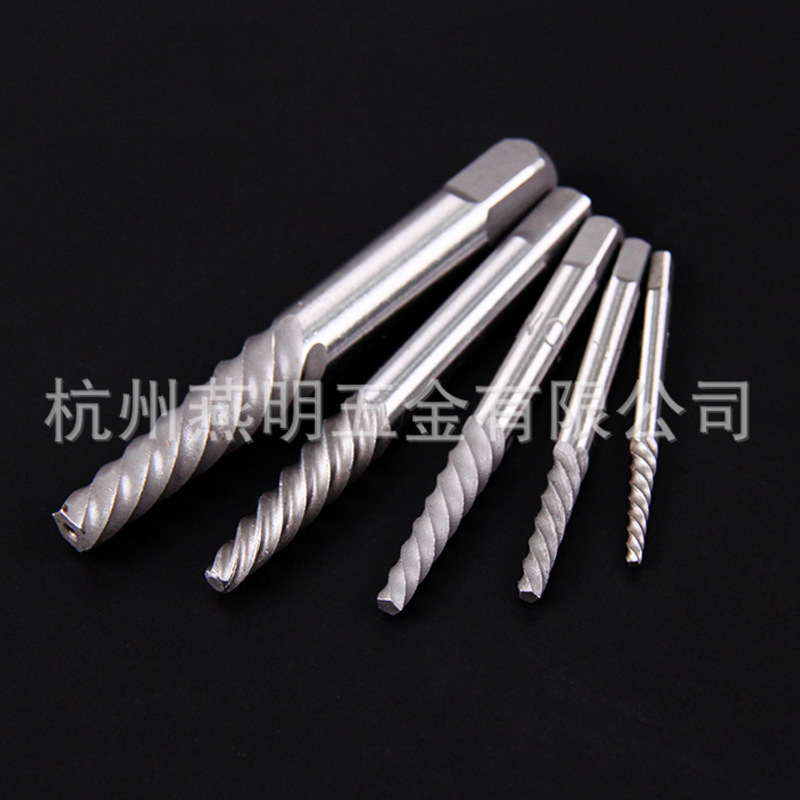 厂家现货热销塑袋装5pc/6pc粗牙磨白螺丝取出器 M3-M25螺丝取出器