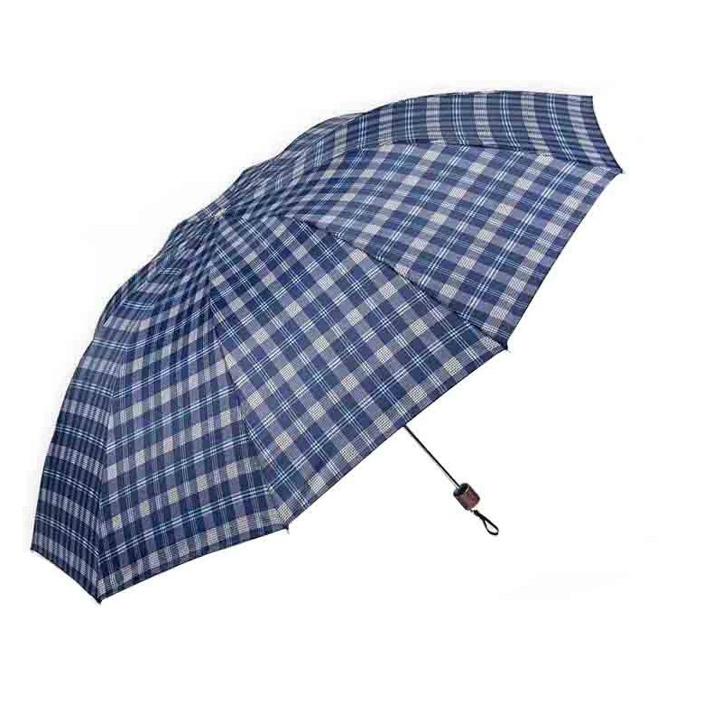 特大号三人双人单人格子三折伞加固折叠晴雨伞大号小号男女士雨伞